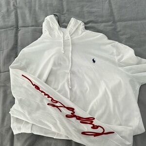 Polo lightweight summer hoodie size 11 red/white/blue